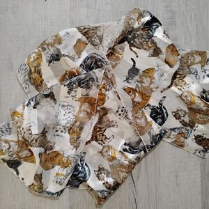 Cat Print Scarf